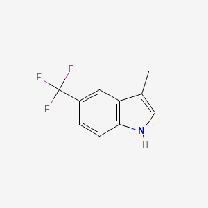 molecular formula C10H8F3N B3039264 3-Methyl-5-(trifluoromethyl)-1H-indole CAS No. 1004547-95-8