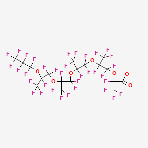 molecular formula C19H3F35O7 B3039274 Perfluoro-2,5,8,11,14-pentamethyl-3,6,9,12,15-pentaoxaoctadecanoic acid, methyl ester CAS No. 1005033-64-6