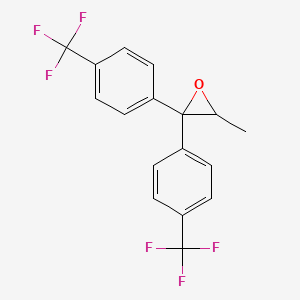 molecular formula C17H12F6O B3039275 2,2-Bis(4-trifluoromethylphenyl)-3-methyloxirane CAS No. 100554-31-2