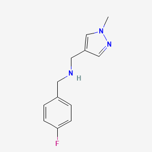 molecular formula C12H14FN3 B3039293 N-(4-Fluorobenzyl)-1-(1-methyl-1H-pyrazol-4-yl)methanamine CAS No. 1006464-87-4