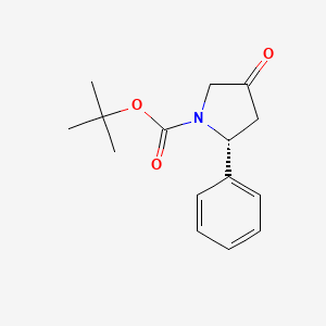 molecular formula C15H19NO3 B3039315 (R)-tert-Butyl 4-oxo-2-phenylpyrrolidine-1-carboxylate CAS No. 1012369-72-0