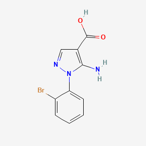 molecular formula C10H8BrN3O2 B3039345 5-Amino-1-(2-bromophenyl)pyrazole-4-carboxylic acid CAS No. 1017794-42-1