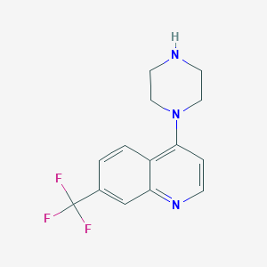 molecular formula C14H14F3N3 B3039416 4-Piperazin-1-yl-7-(trifluoromethyl)quinoline CAS No. 104668-02-2