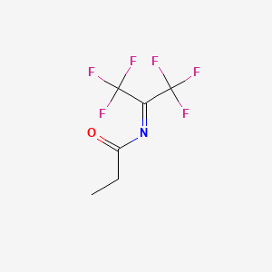 molecular formula C6H5F6NO B3039418 N1-[2,2,2-trifluoro-1-(trifluoromethyl)ethylidene]propanamide CAS No. 104712-16-5