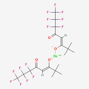 molecular formula C20H22BaF14O4+2 B3039552 barium(2+);bis(6,6,7,7,8,8,8-heptafluoro-2,2-dimethyloctane-3,5-dione) CAS No. 118360-70-6