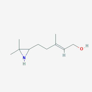 molecular formula C10H19NO B3039571 (E)-5-(3,3-dimethylaziridin-2-yl)-3-methylpent-2-en-1-ol CAS No. 120591-66-4