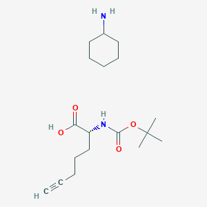 molecular formula C18H32N2O4 B3039633 Boc-D-bishomopropargylglycine CHA salt CAS No. 1234692-72-8