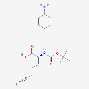 B3039633 Boc-D-bishomopropargylglycine CHA salt CAS No. 1234692-72-8