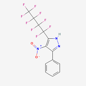 4-nitro-5-(1,1,2,2,3,3,4,4,4-nonafluorobutyl)-3-phenyl-1H-pyrazole