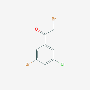 molecular formula C8H5Br2ClO B3039674 2-Bromo-1-(3-bromo-5-chlorophenyl)ethanone CAS No. 1261522-20-6