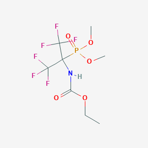 molecular formula C8H12F6NO5P B3039692 dimethyl [1-[(ethoxycarbonyl)amino]-2,2,2-trifluoro-1-(trifluoromethyl)ethyl]phosphonate CAS No. 126912-07-0