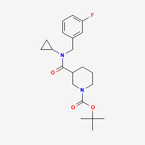 molecular formula C21H29FN2O3 B3039703 tert-Butyl 3-(cyclopropyl(3-fluorobenzyl)carbamoyl)piperidine-1-carboxylate CAS No. 1277958-70-9