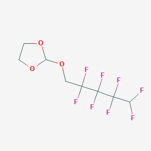 molecular formula C8H8F8O3 B3039744 2-[(2,2,3,3,4,4,5,5-Octafluoropentyl)oxy]-1,3-dioxolane CAS No. 130413-79-5