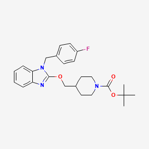 molecular formula C25H30FN3O3 B3039833 tert-Butyl 4-(((1-(4-fluorobenzyl)-1H-benzo[d]imidazol-2-yl)oxy)methyl)piperidine-1-carboxylate CAS No. 1353978-58-1