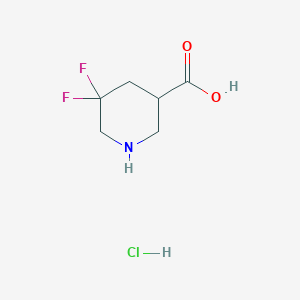 B3039838 5,5-Difluoropiperidine-3-carboxylic acid hydrochloride CAS No. 1356339-09-7