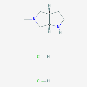 molecular formula C7H16Cl2N2 B3039847 cis-5-Methyl-1H-hexahydropyrrolo[3,4-b]pyrrole Dihydrochloride CAS No. 1363166-00-0