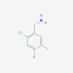 molecular formula C8H9ClFN B3039853 (2-Chloro-4-fluoro-5-methylphenyl)methanamine CAS No. 1365968-65-5