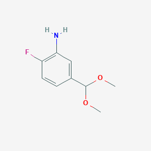 B3039872 5-(Dimethoxymethyl)-2-fluoroaniline CAS No. 1378862-38-4