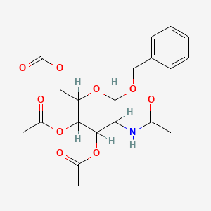 molecular formula C21H27NO9 B3039919 (5-acetamido-3,4-diacetyloxy-6-phenylmethoxyoxan-2-yl)methyl acetate CAS No. 141019-71-8