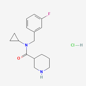 N-Cyclopropyl-N-(3-fluorobenzyl)piperidine-3-carboxamide hydrochloride