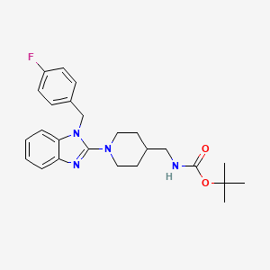 tert-butyl ((1-(1-(4-fluorobenzyl)-1H-benzo[d]imidazol-2-yl)piperidin-4-yl)methyl)carbamate