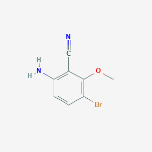 molecular formula C8H7BrN2O B3039957 6-Amino-3-bromo-2-methoxybenzonitrile CAS No. 1421312-11-9