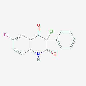 molecular formula C15H9ClFNO2 B3040002 3-Chloro-6-fluoro-3-phenyl-1,2,3,4-tetrahydroquinoline-2,4-dione CAS No. 144619-46-5