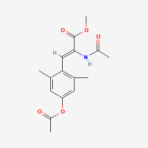 molecular formula C16H19NO5 B3040010 methyl (2Z)-3-[4-(acetyloxy)-2,6-dimethylphenyl]-2-acetamidoprop-2-enoate CAS No. 145235-85-4