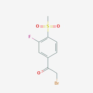 2-Bromo-1-[3-fluoro-4-(methylsulfonyl)phenyl]ethanone