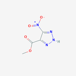 molecular formula C4H4N4O4 B3040015 methyl 5-nitro-2H-1,2,3-triazole-4-carboxylate CAS No. 145769-56-8