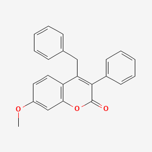 molecular formula C23H18O3 B3040019 4-Benzyl-7-methoxy-3-phenylcoumarin CAS No. 147198-49-0