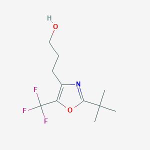 3-[2-(tert-Butyl)-5-(trifluoromethyl)-1,3-oxazol-4-yl]propan-1-ol