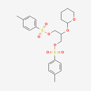 2-({1,3-Bis[(4-methylbenzenesulfonyl)oxy]propan-2-yl}oxy)oxane