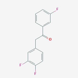 molecular formula C14H9F3O B3040052 2-(3,4-Difluorophenyl)-1-(3-fluorophenyl)ethanone CAS No. 1517619-41-8