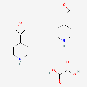 molecular formula C18H32N2O6 B3040059 4-(Oxetan-3-yl)piperidine Hemioxalate CAS No. 1523606-46-3