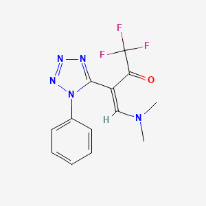 (Z)-4-(dimethylamino)-1,1,1-trifluoro-3-(1-phenyltetrazol-5-yl)but-3-en-2-one