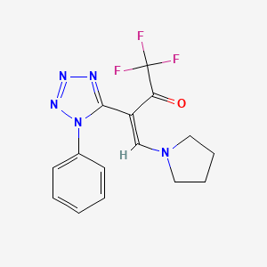 (Z)-1,1,1-trifluoro-3-(1-phenyltetrazol-5-yl)-4-pyrrolidin-1-ylbut-3-en-2-one
