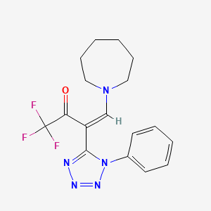 (Z)-4-(azepan-1-yl)-1,1,1-trifluoro-3-(1-phenyltetrazol-5-yl)but-3-en-2-one