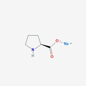 molecular formula C5H8NNaO2 B3040079 L-Proline sodium salt CAS No. 15383-56-9