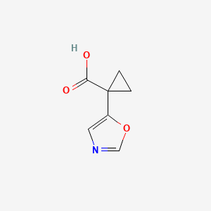molecular formula C7H7NO3 B3040081 1-Oxazol-5-ylcyclopropanecarboxylic acid CAS No. 1539719-95-3