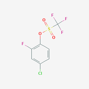 molecular formula C7H3ClF4O3S B3040084 4-Chloro-2-fluorophenyl trifluoromethanesulfonate CAS No. 154267-22-8