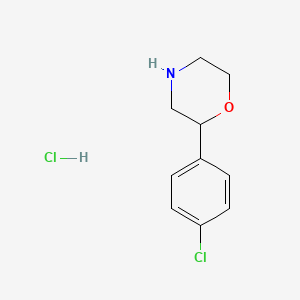 molecular formula C10H13Cl2NO B3040098 2-(4-Chlorophenyl)morpholine hydrochloride CAS No. 155138-25-3