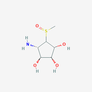 molecular formula C6H13NO4S B030401 (1R,2R,3R,4S,5R)-4-amino-5-methylsulfinylcyclopentane-1,2,3-triol CAS No. 102822-66-2