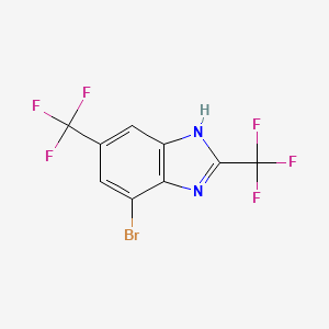 molecular formula C9H3BrF6N2 B3040106 4-Bromo-2,6-bis(trifluoromethyl)-1H-benzimidazole CAS No. 156425-54-6