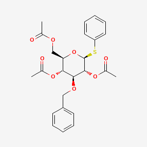 (2R,3R,4S,5R,6S)-2-(Acetoxymethyl)-4-(benzyloxy)-6-(phenylthio)tetrahydro-2H-pyran-3,5-diyl diacetate