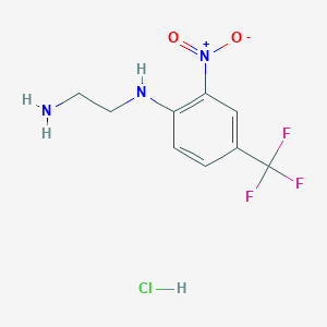 molecular formula C9H11ClF3N3O2 B3040136 N-(2-aminoethyl)-N-[2-nitro-4-(trifluoromethyl)phenyl]amine hydrochloride CAS No. 161605-61-4
