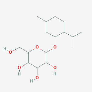 molecular formula C16H30O6 B3040141 2-(Hydroxymethyl)-6-(5-methyl-2-propan-2-ylcyclohexyl)oxyoxane-3,4,5-triol CAS No. 16203-27-3