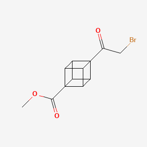 molecular formula C12H11BrO3 B3040144 methyl (1r,2R,3r,8S)-4-(2-bromoacetyl)cubane-1-carboxylate CAS No. 1620821-67-1