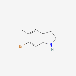 molecular formula C9H10BrN B3040146 6-Bromo-5-methylindoline CAS No. 162100-99-4