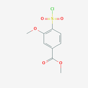 molecular formula C9H9ClO5S B3040147 Methyl 4-(chlorosulfonyl)-3-methoxybenzoate CAS No. 162141-56-2